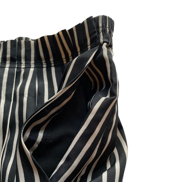 J. Crew Skirt Striped Black & White Elastic Waist Lined Pockets Size 6 NEW - Picture 7 of 12
